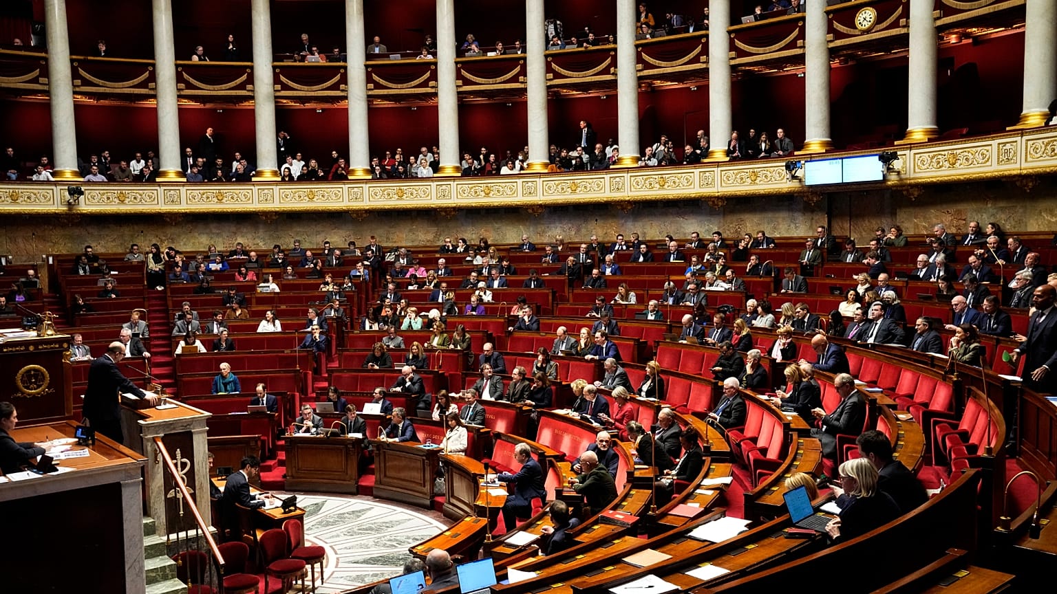 French National Assembly chamber during the assisted dying bill vote in Paris