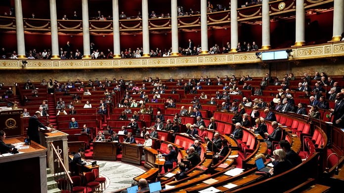 French National Assembly chamber during the assisted dying bill vote in Paris