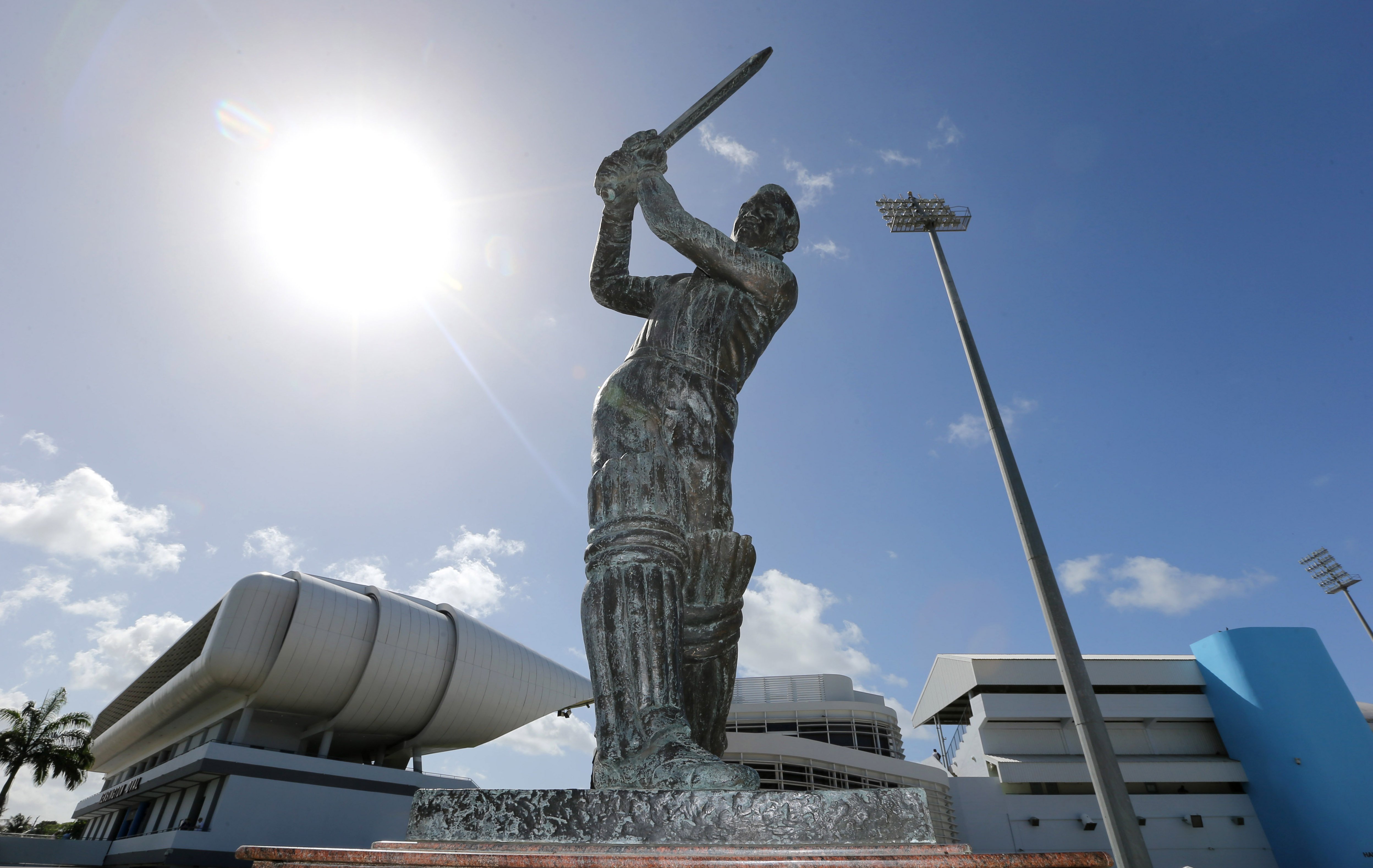 Garfield Sobers seen at a cricket event, the Barbados legend who held the Test batting record of 365 not out