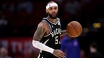 Gary Trent Jr. of the Milwaukee Bucks during the 2025-26 NBA season