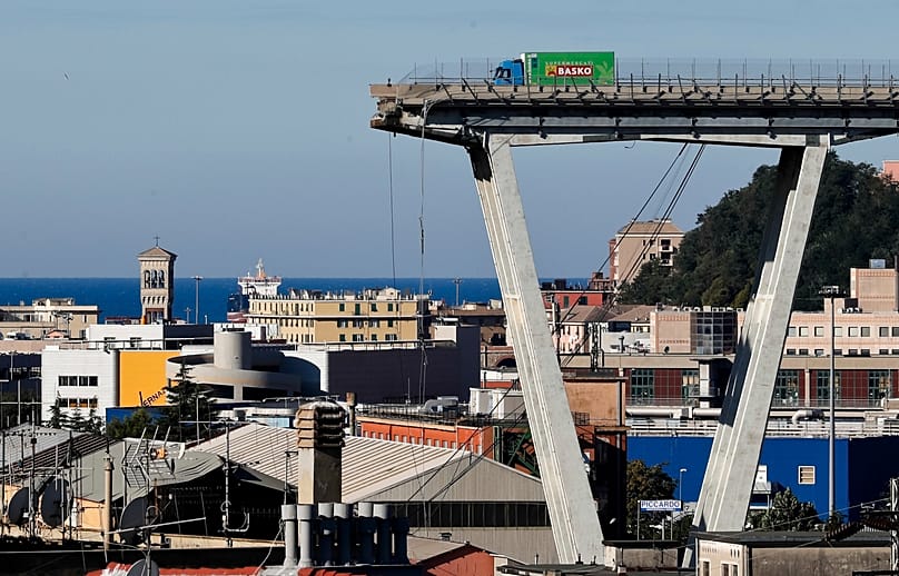 The Genoa Morandi Bridge collapse trial in session as the court delivers its verdict on 32 defendants