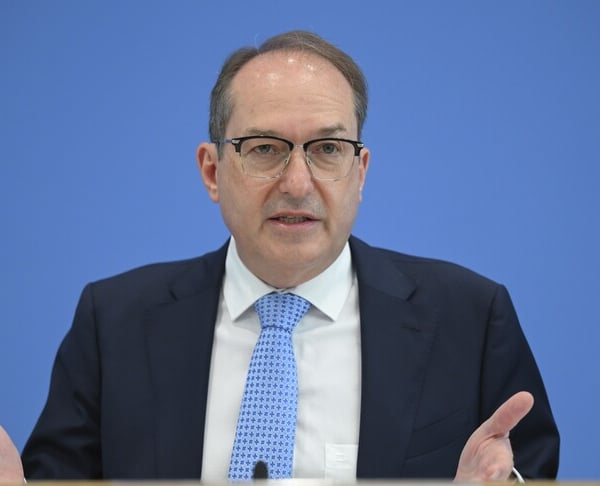 German Interior Minister Alexander Dobrindt at press conference announcing Germany's first-ever high terror threat level