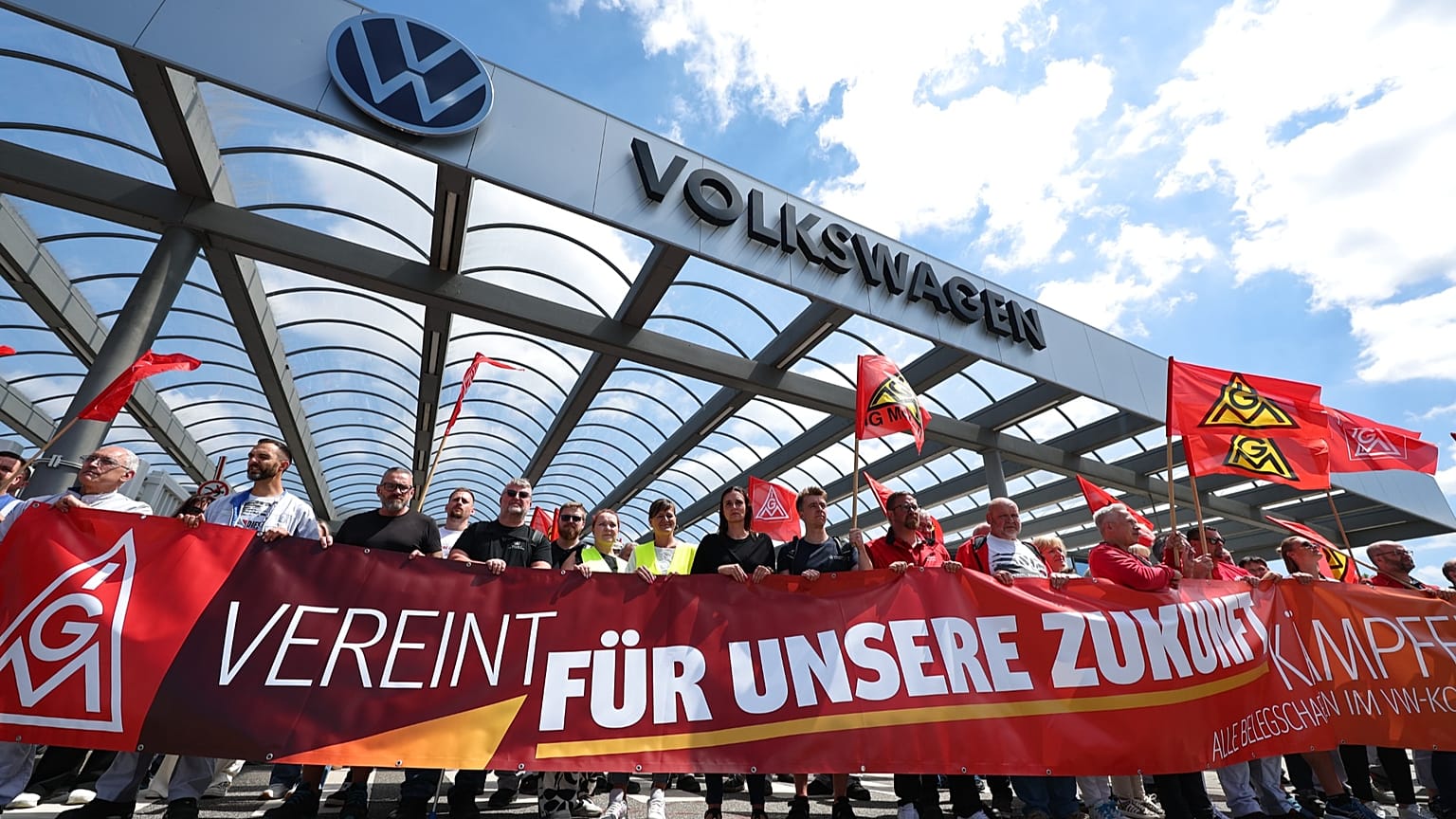 Volkswagen workers at German factory amid cost-cutting measures
