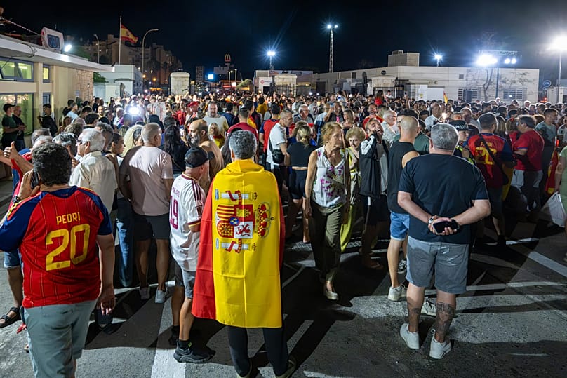 Workers and commuters crossing the Gibraltar-Spain border after EU-UK deal ends passport checks