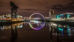 Clyde Arch bridge over the River Clyde in Glasgow, Scotland
