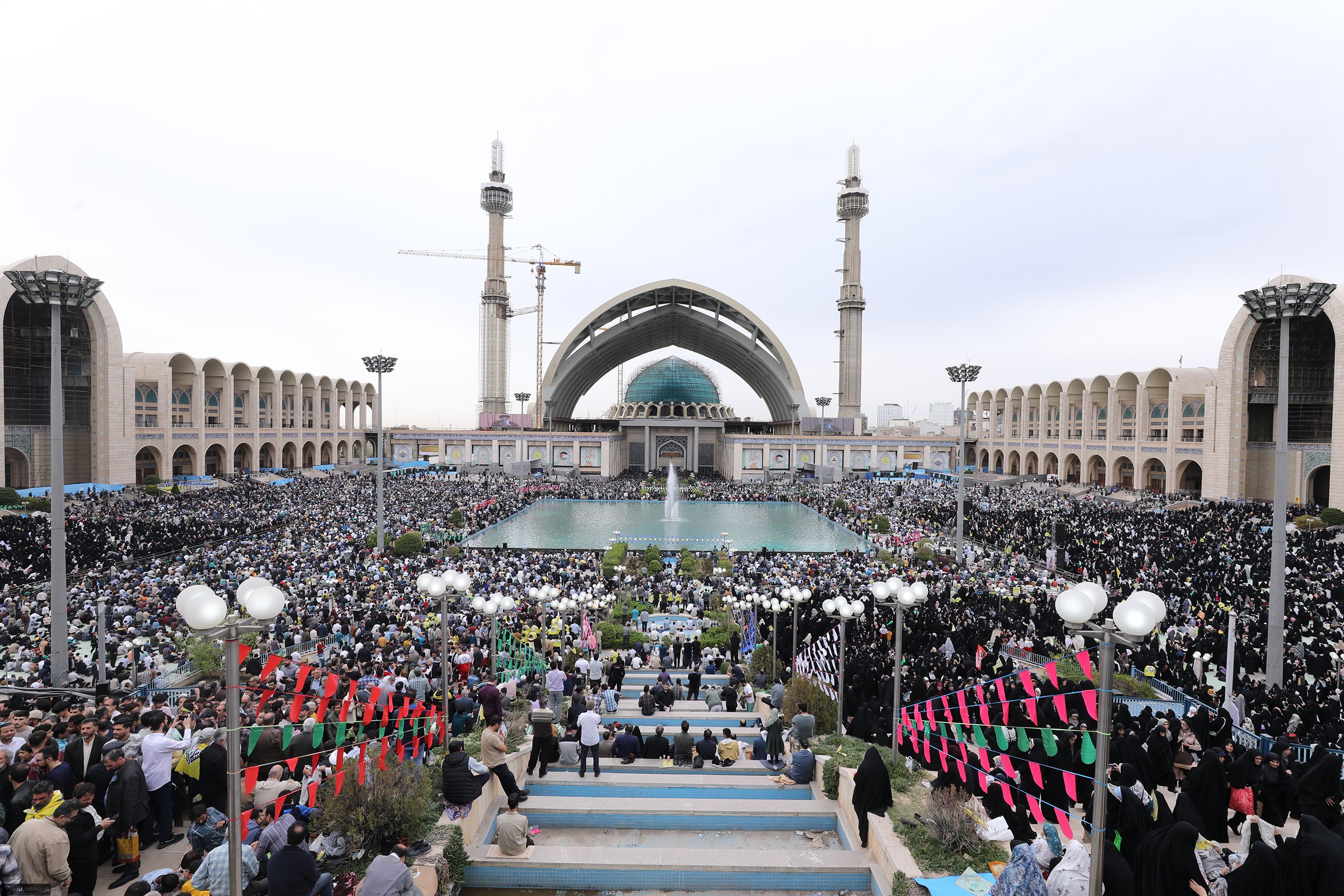 The Grand Mosalla prayer complex in Tehran where Ali Khamenei is to lie in state