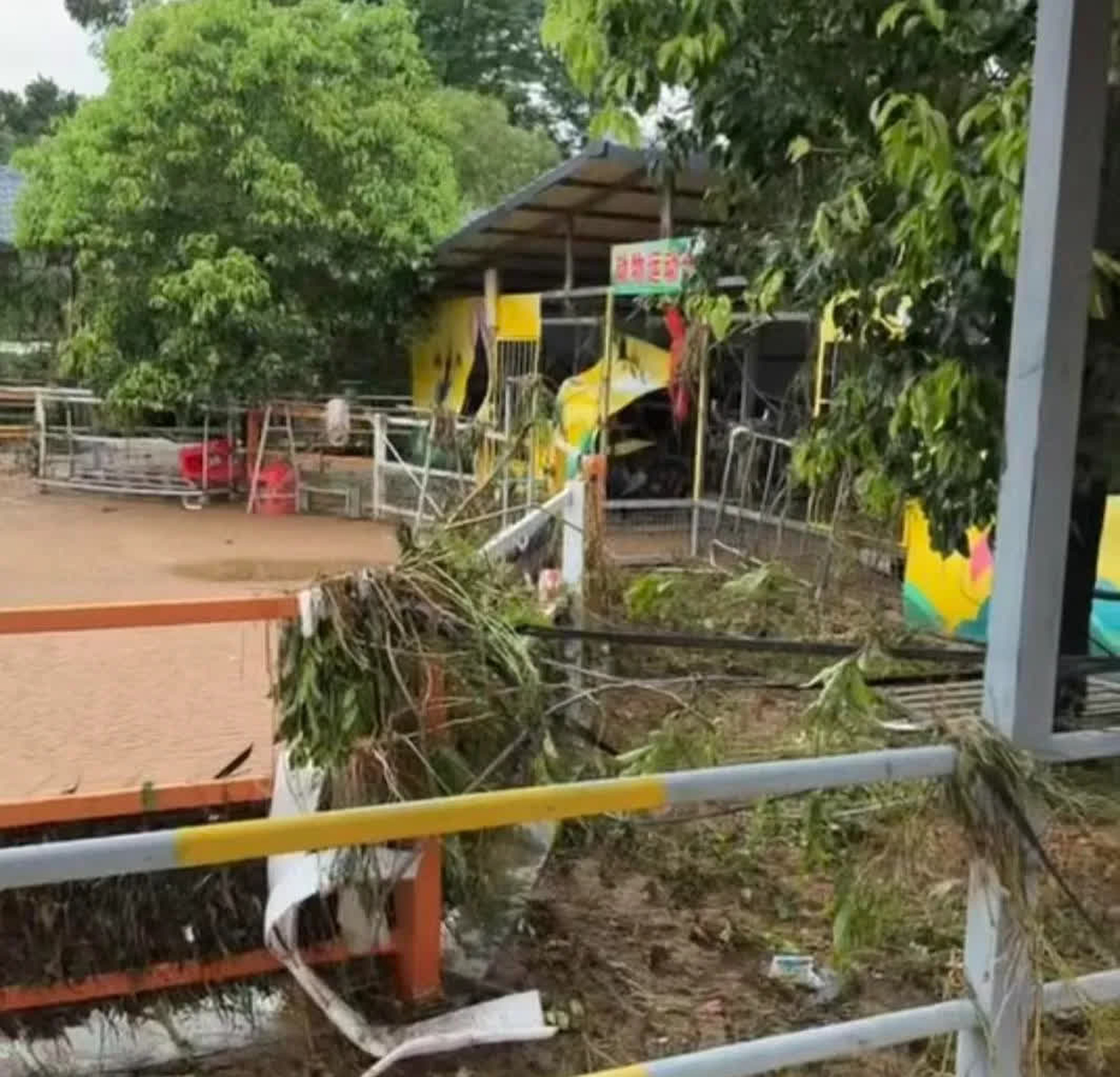 Flooding at Guigang Zoo in Guangxi, southern China, from Tropical Storm Maysak, July 2026