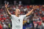 Erling Haaland celebrates his 86th-minute winning goal for Norway against Ivory Coast at the 2026 FIFA World Cup