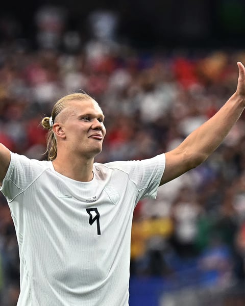 Erling Haaland celebrates his 86th-minute winning goal for Norway against Ivory Coast at the 2026 FIFA World Cup