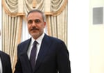 Turkish Foreign Minister Hakan Fidan meets Russian President Vladimir Putin at the Kremlin in Moscow