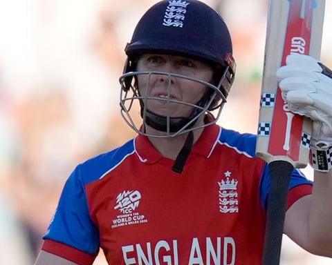 Heather Knight batting at Lord's Cricket Ground during her final Test match for England in July 2026