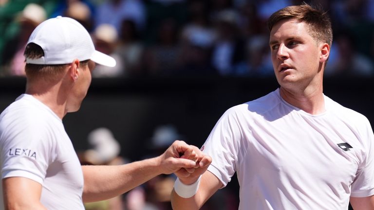 Henry Patten at Wimbledon 2026 men's doubles final