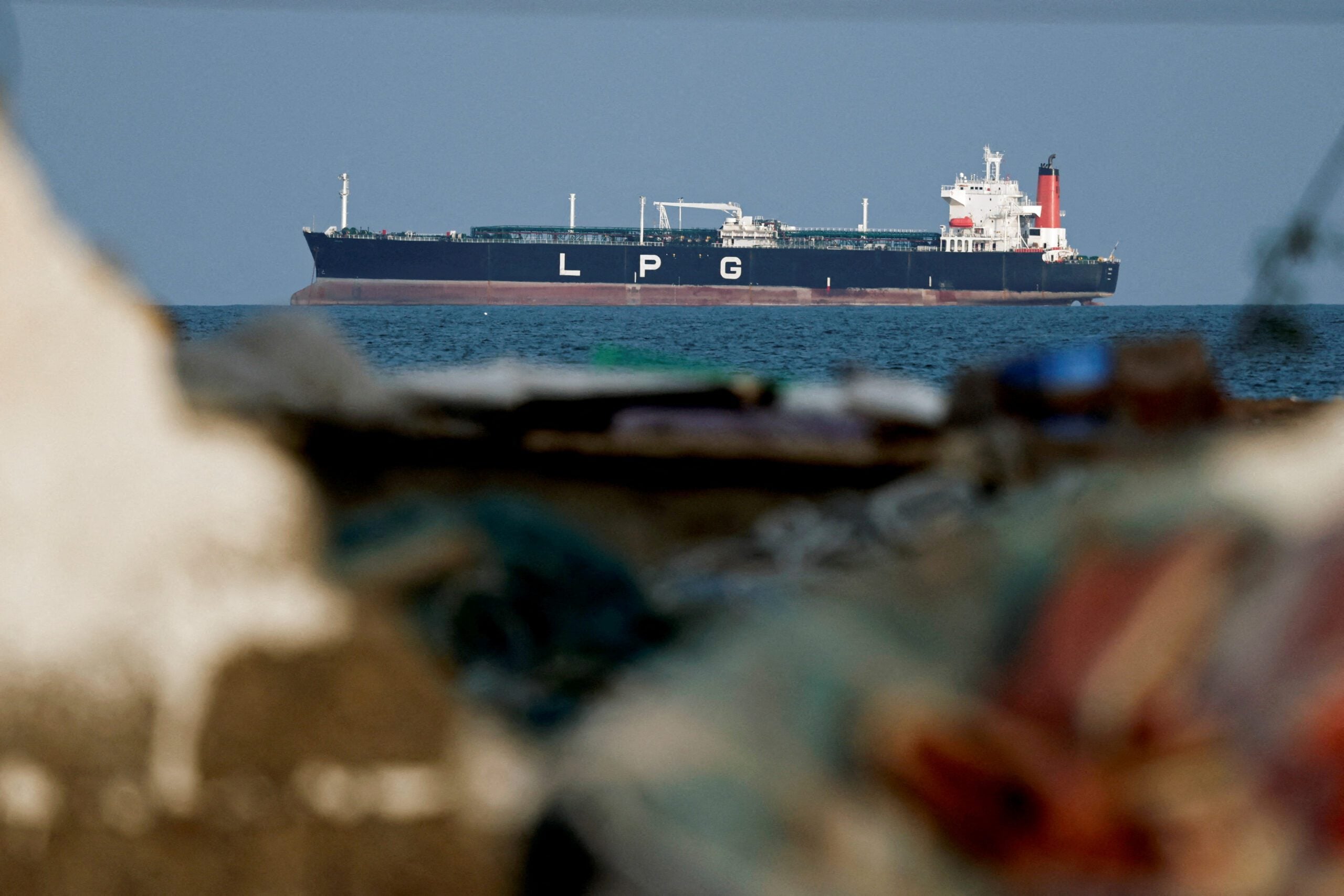 LPG tanker vessel near Shinas Oman in the Strait of Hormuz corridor, March 2026