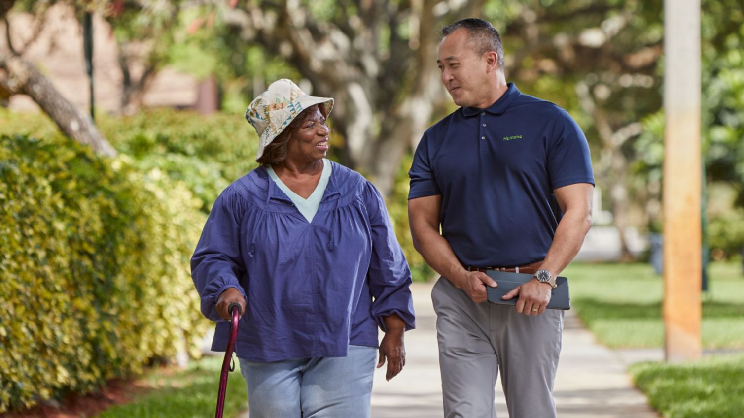 Senior couple outdoors covered by Humana Medicare Advantage, facing plan exit for 2027