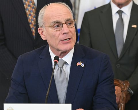Israeli Ambassador Yechiel Leiter speaks at the Lebanon ceasefire framework discussions at the US State Department in Washington