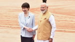 Japanese PM Sanae Takaichi and India PM Narendra Modi at 16th India-Japan Annual Summit in New Delhi