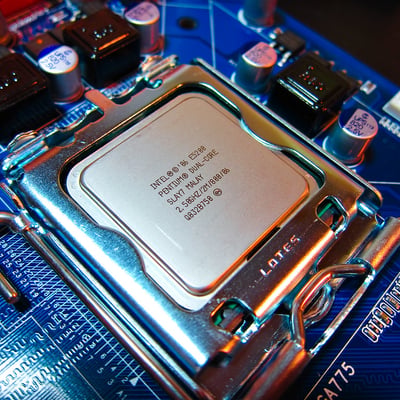 Intel processor chip representing Q2 2026 AI datacenter segment revenue growth of 59 percent