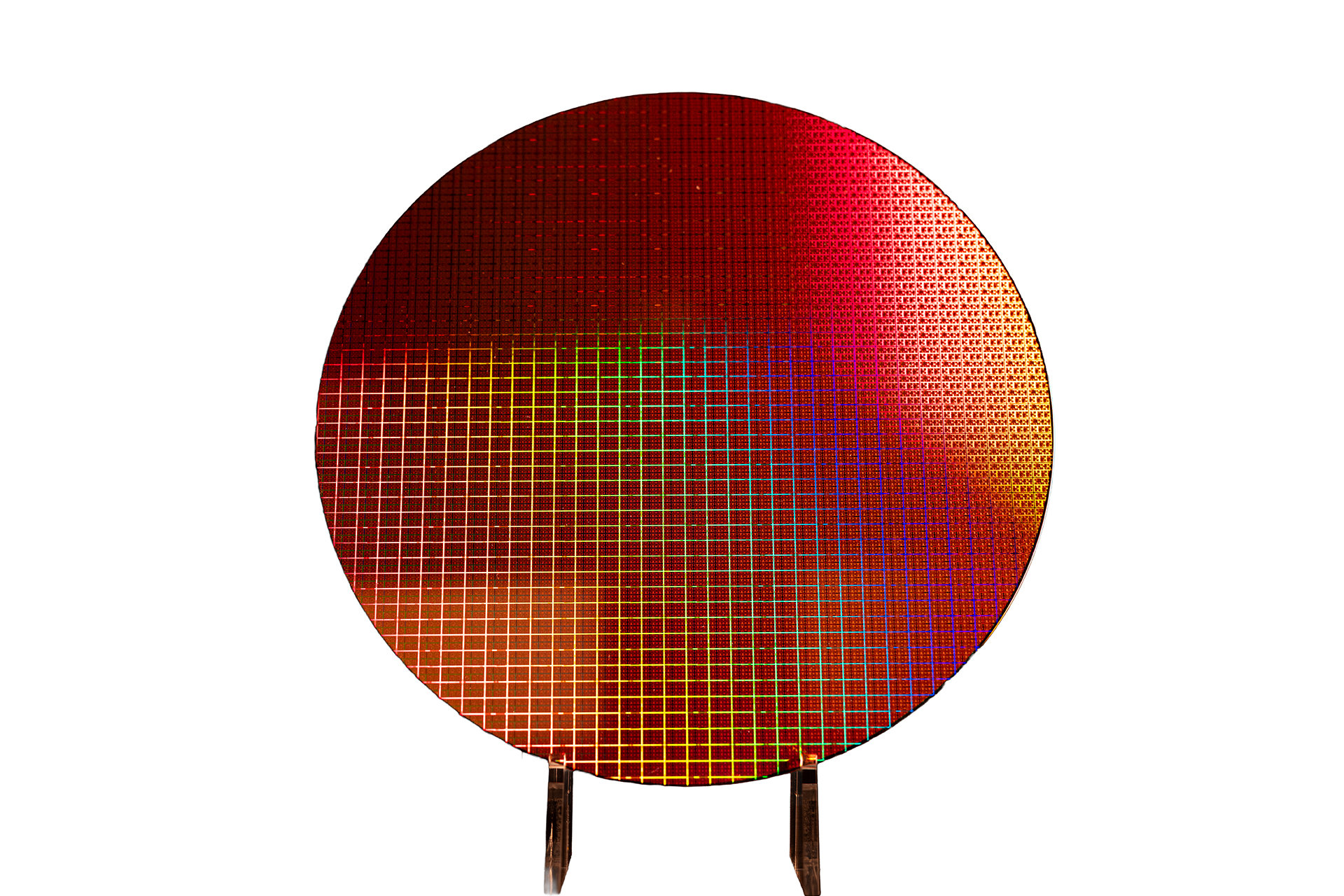 Intel Core Ultra Series 3 semiconductor wafer showcasing chip manufacturing at the scale driving Nasdaq chip stock volatility