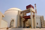 View of the reactor building at Iran's Russian-built Bushehr nuclear power plant, subject of satellite imagery showing US strike damage in July 2026