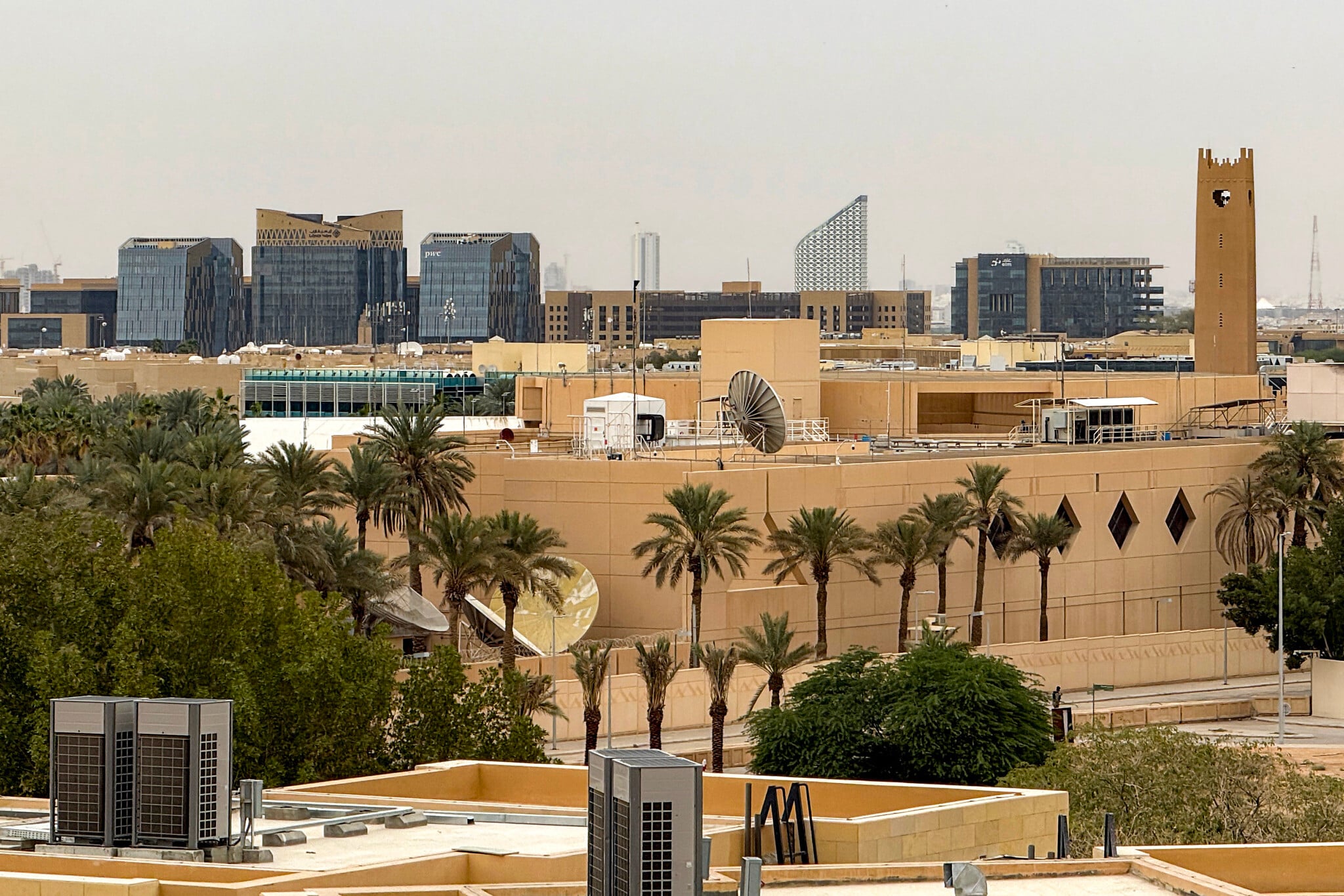 US Embassy compound in Riyadh Saudi Arabia after Iranian drone strikes March 2026