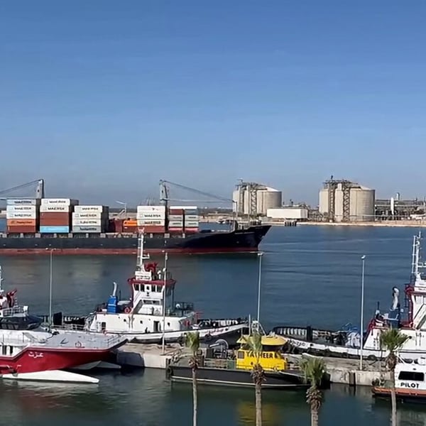 Iranian drone strike on US-owned gas tanker at Damietta port Egypt