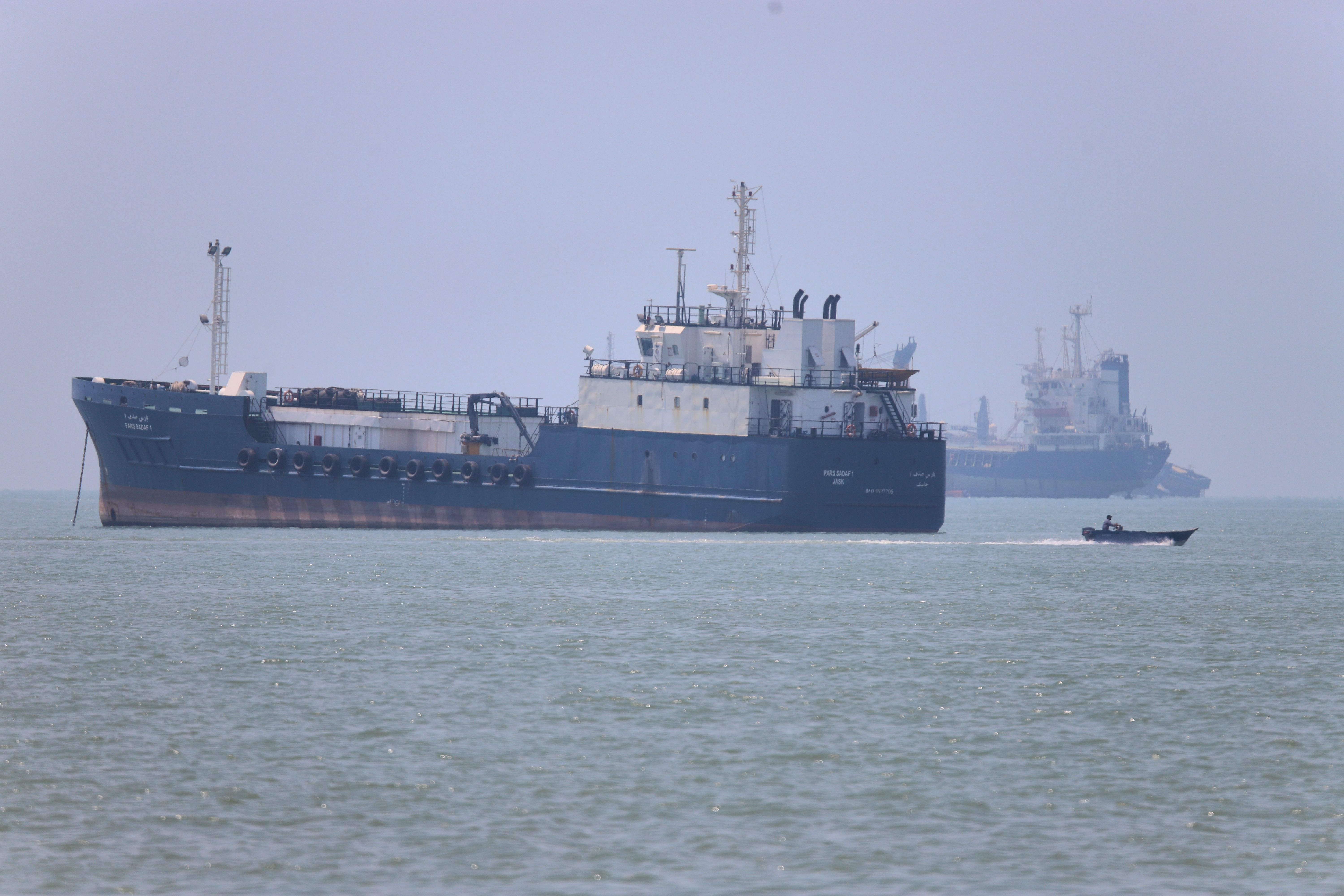 Ships in the Strait of Hormuz amid Iran-US tensions