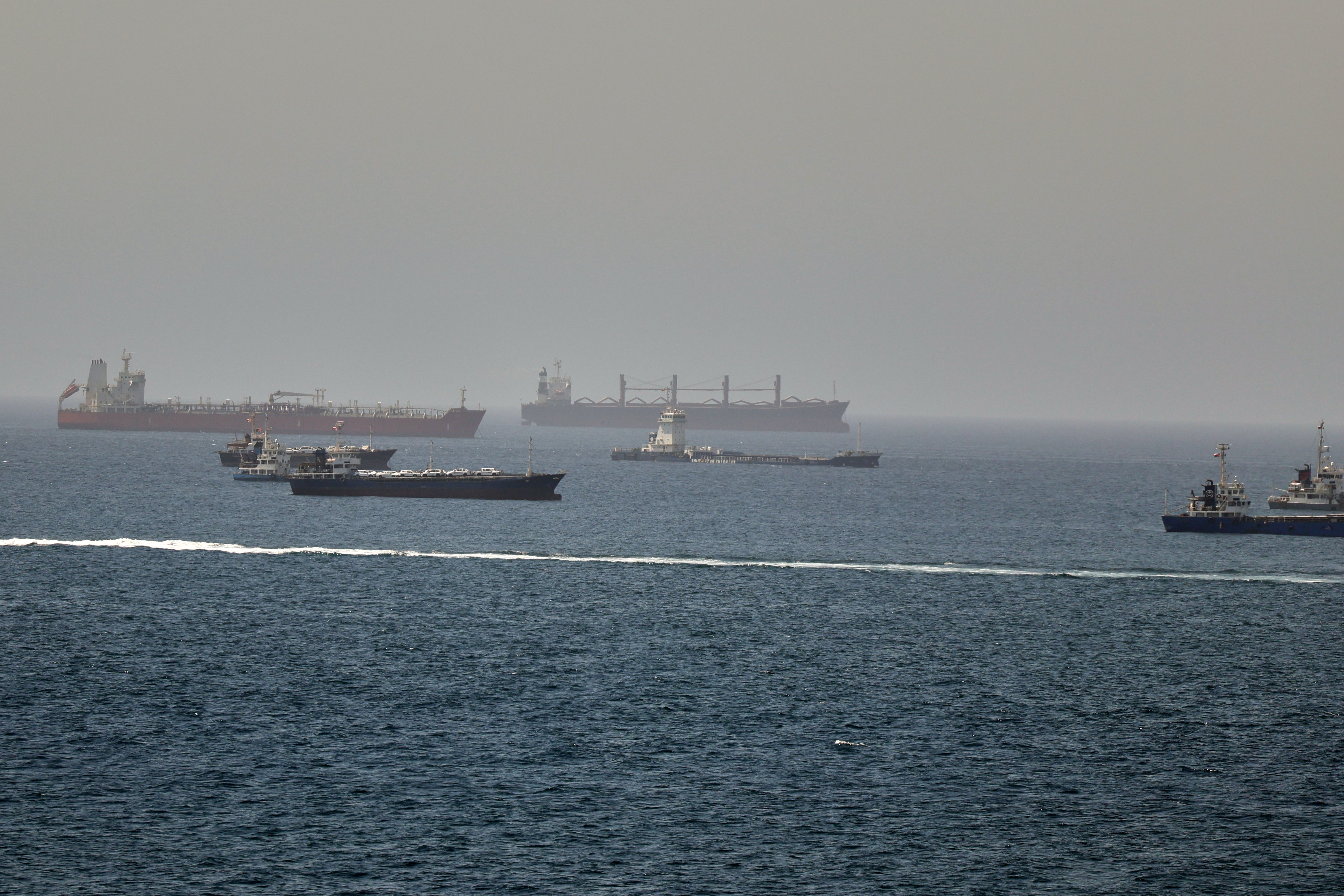 Oil tankers navigating the Gulf of Oman as US strikes on Iran enter their 11th consecutive night