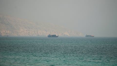 Vessels transiting the Strait of Hormuz from Musandam Oman on July 9 2026 as Iran IRGC moves to formally close the waterway