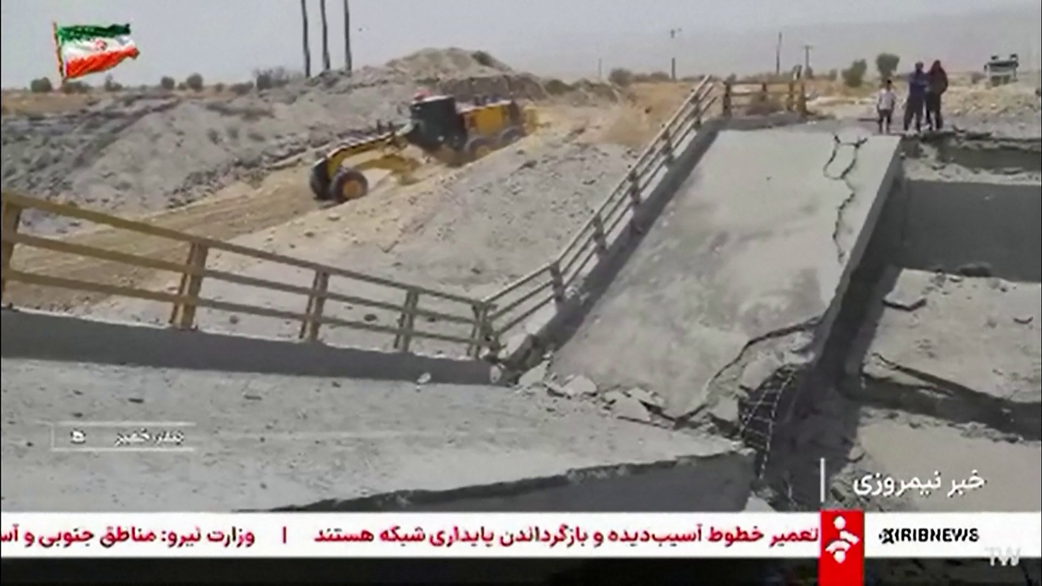 Aftermath of US airstrikes on road infrastructure near Bandar Khamir County in southern Iran, July 2026