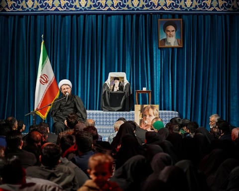 Iranians mourning for Supreme Leader Ali Khamenei at a Tehran shrine July 2026