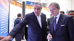 Iran Atomic Energy Organization chief Mohammad Eslami with IAEA Director General Rafael Grossi, whose inspectors cannot verify the location of Iran's 440 kg uranium stockpile
