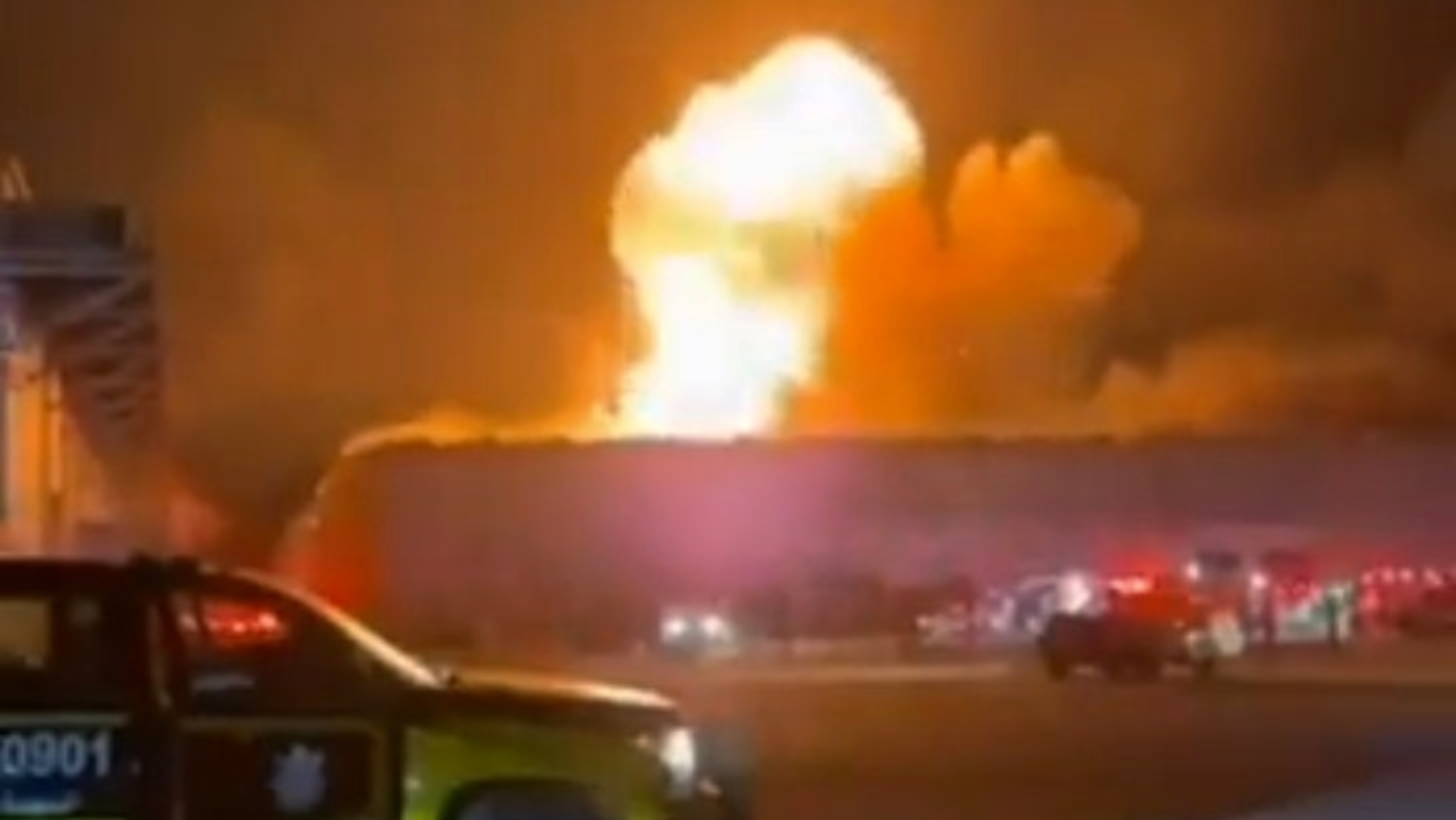 Fire at Shuaiba port near Kuwait's Mina Abdullah oil refinery after Iranian strike