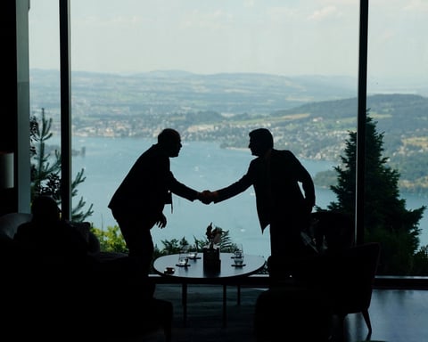 Iranian and US delegations at Burgenstock Switzerland talks June 2026