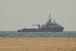 A vessel navigates the Persian Gulf near Ajman UAE during the US-Iran war July 2026