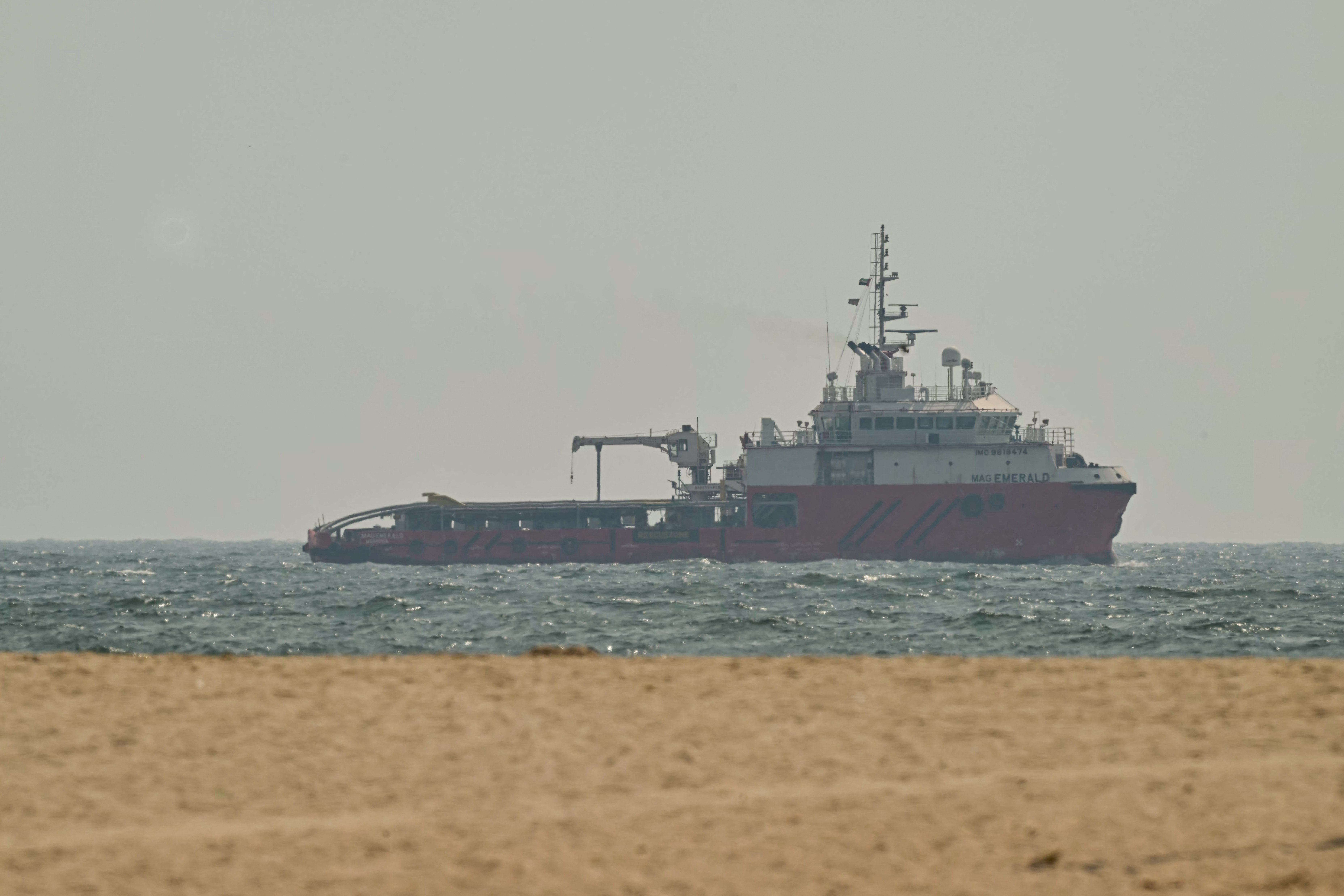 A vessel navigates the Persian Gulf near Ajman UAE during the US-Iran war July 2026