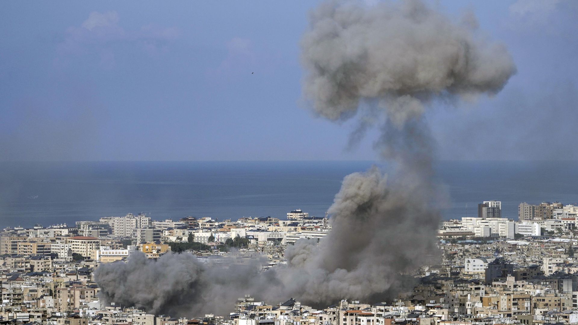 Smoke rises from Israeli airstrikes in southern Lebanon, as Israel continues military operations across the region alongside its suppression of civil society organizations backing Palestinian rights