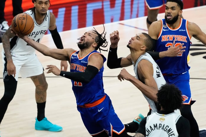 Jalen Brunson of the New York Knicks during the 2026 NBA Finals