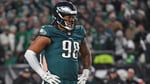 Jalen Carter in Philadelphia Eagles uniform after signing record $152 million contract extension