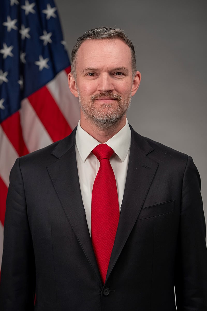 Official portrait of Jamieson Greer, US Trade Representative, who is expected to visit New Delhi for trade talks