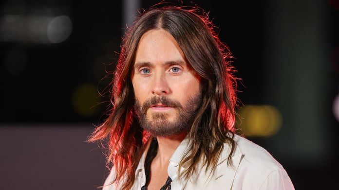 Jared Leto photographed at the Tron: Ares Berlin premiere in 2025