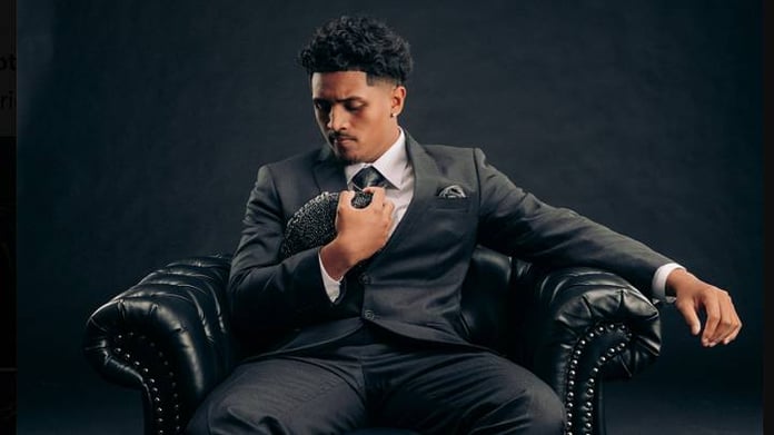 Jaron-Keawe Sagapolutele at the 2026 ACC Media Days representing the California Golden Bears football program