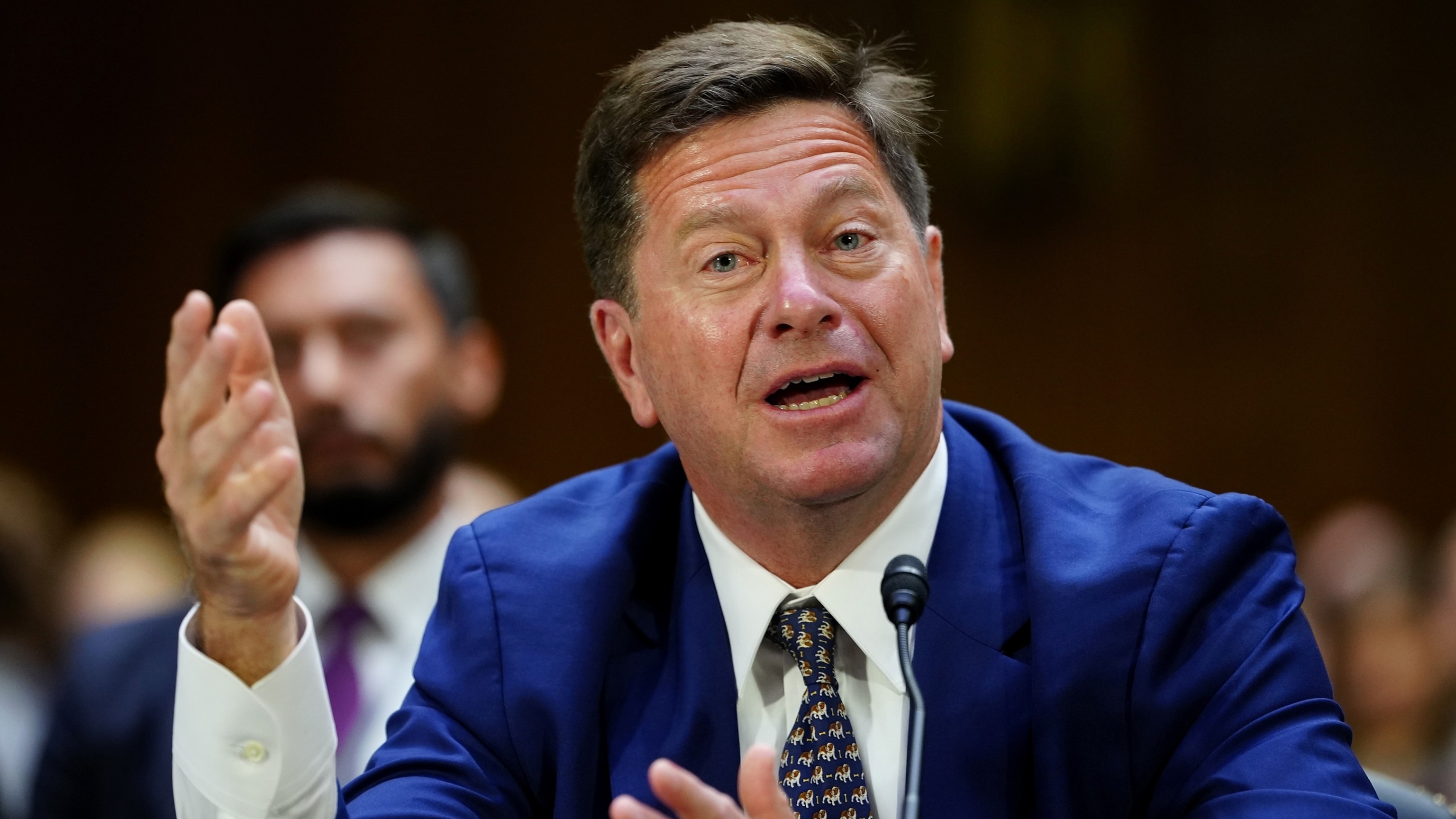 Jay Clayton, Trump's nominee for Director of National Intelligence, at his Senate confirmation hearing