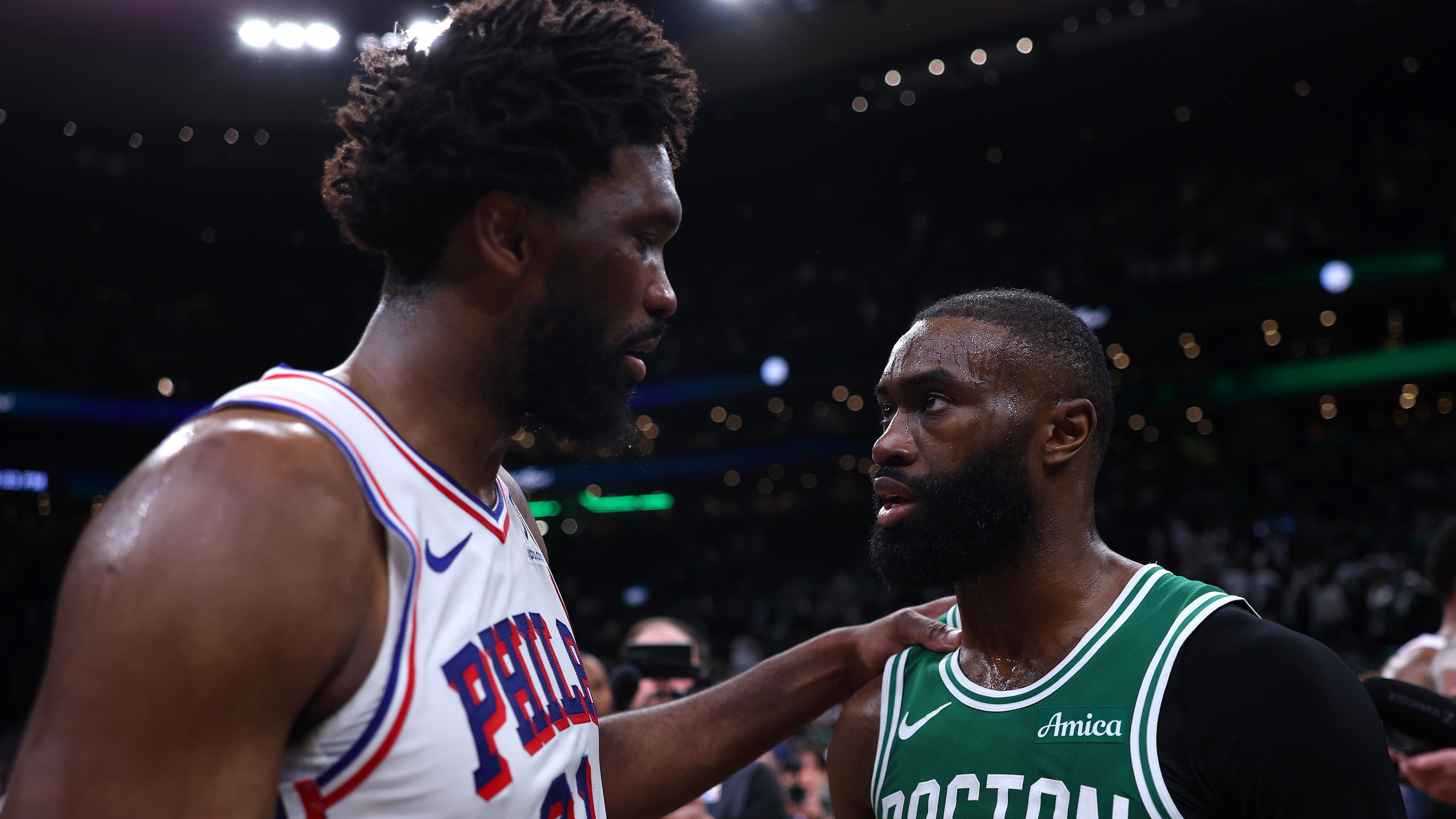 NBA players and coaches react to the blockbuster Jaylen Brown trade from the Boston Celtics to the Philadelphia 76ers in July 2026