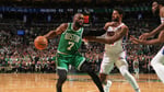 Jaylen Brown in a Boston Celtics uniform during a game