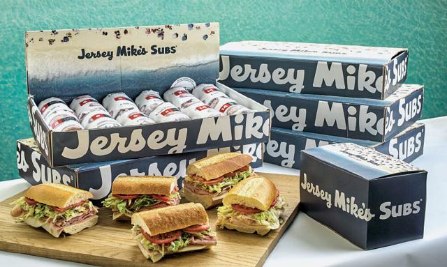 Jersey Mike's restaurant as the sandwich chain debuts on the New York Stock Exchange under ticker JMKE