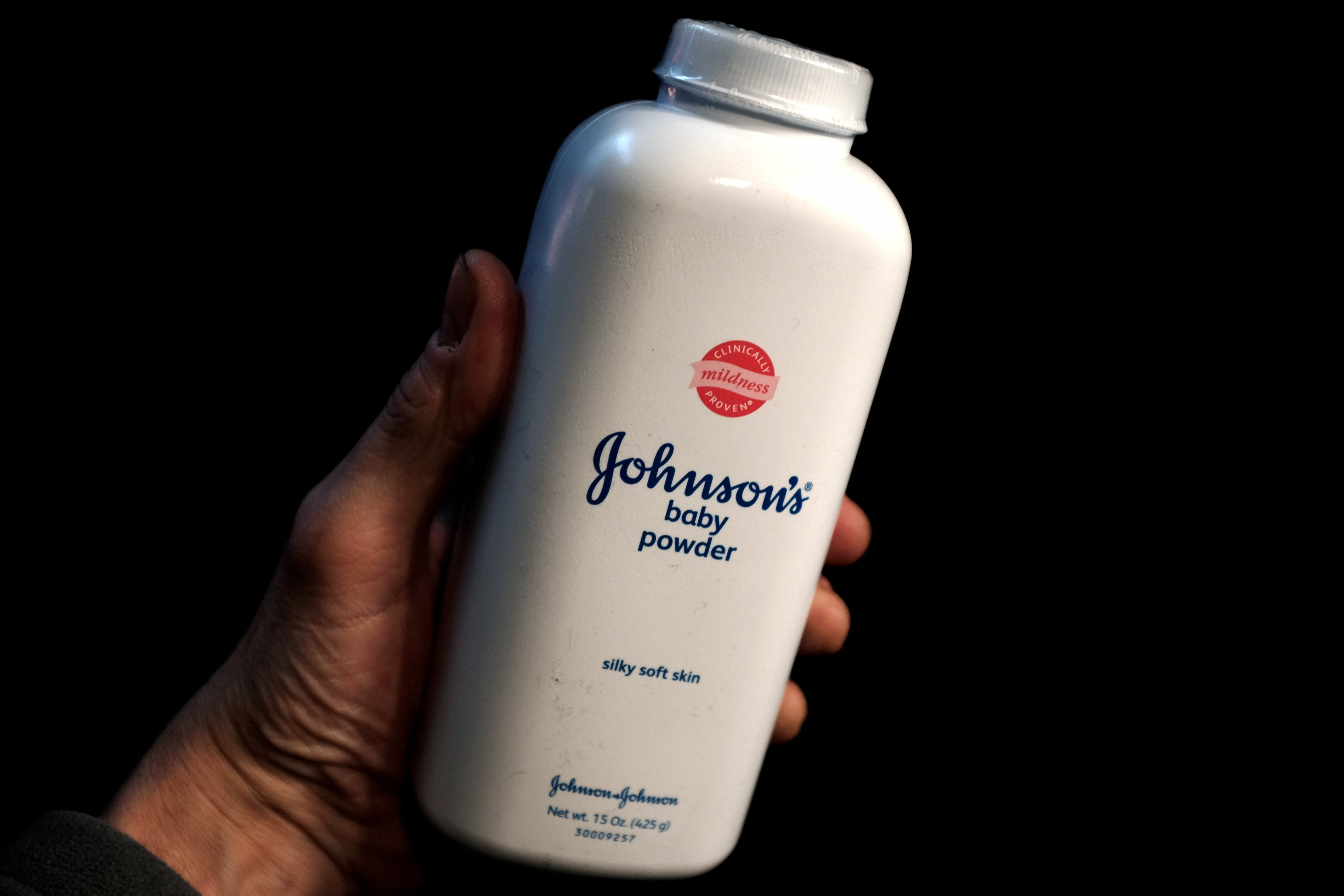 Johnson and Johnson baby powder bottle, linked to talc cancer lawsuits settled for $5.5 billion