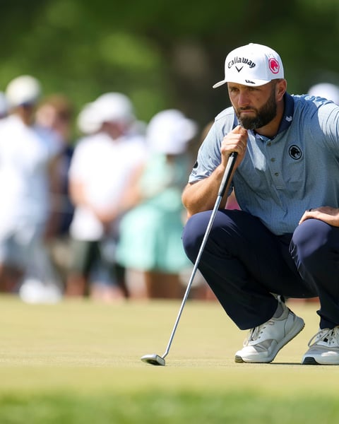 Jon Rahm competes at the Genesis Scottish Open 2026 at The Renaissance Club