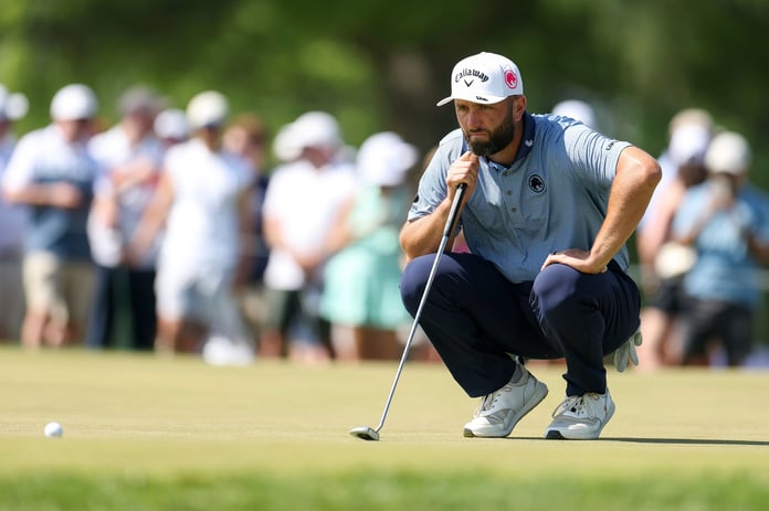 Jon Rahm competes at the Genesis Scottish Open 2026 at The Renaissance Club