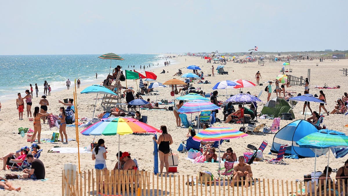 Jones Beach State Park on Long Island where a swimmer was bitten by a sand tiger shark on the Fourth of July weekend 2026