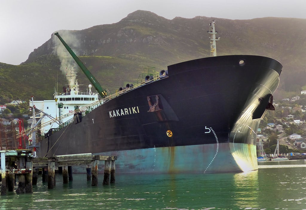 Kakariki crude oil tanker vessel at sea as global oil prices surge past $100 per barrel